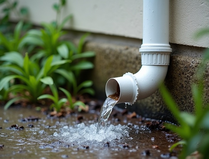 Clogged downspout warning signs